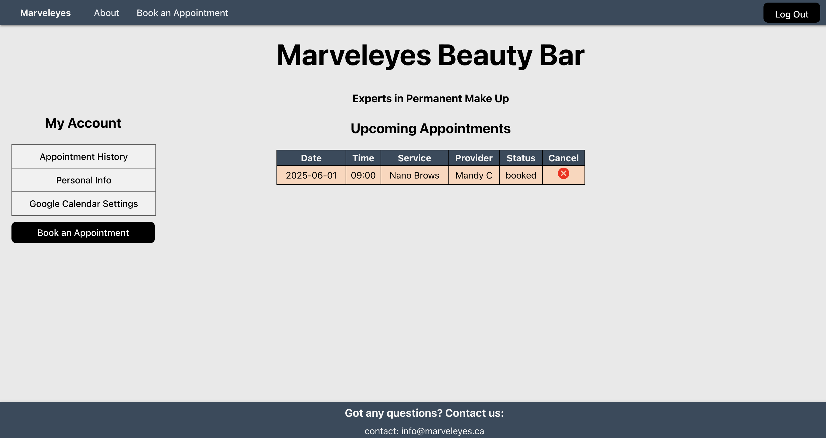 Appointment Screenshot 1
